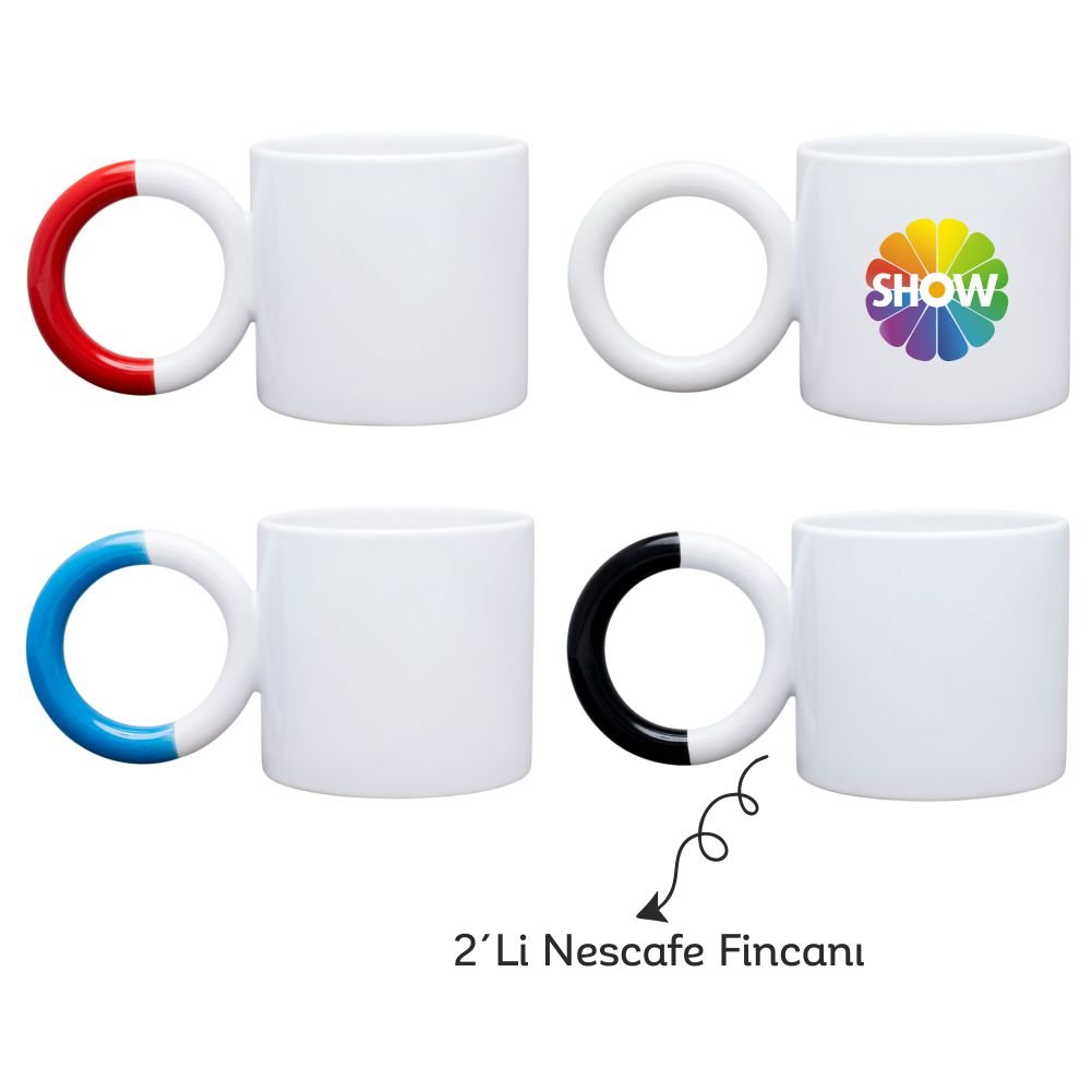 2 li Porselen Nescafe Fincanı 